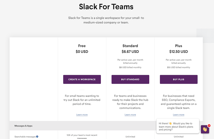 slack pricing tiers slack pricing tiers
