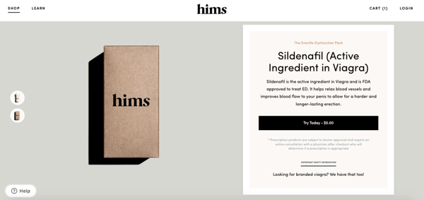 hims product page