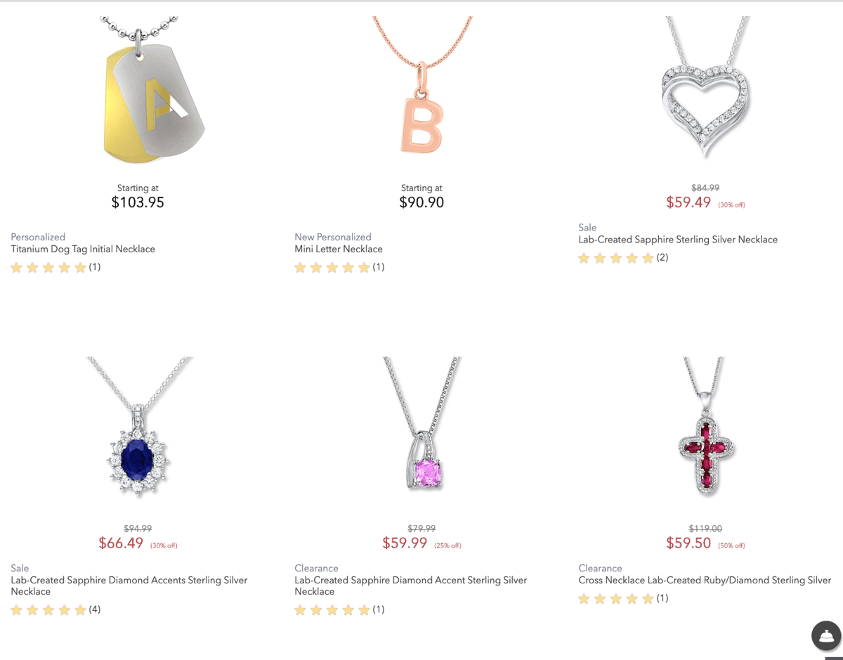 odd pricing - prices of jewelry